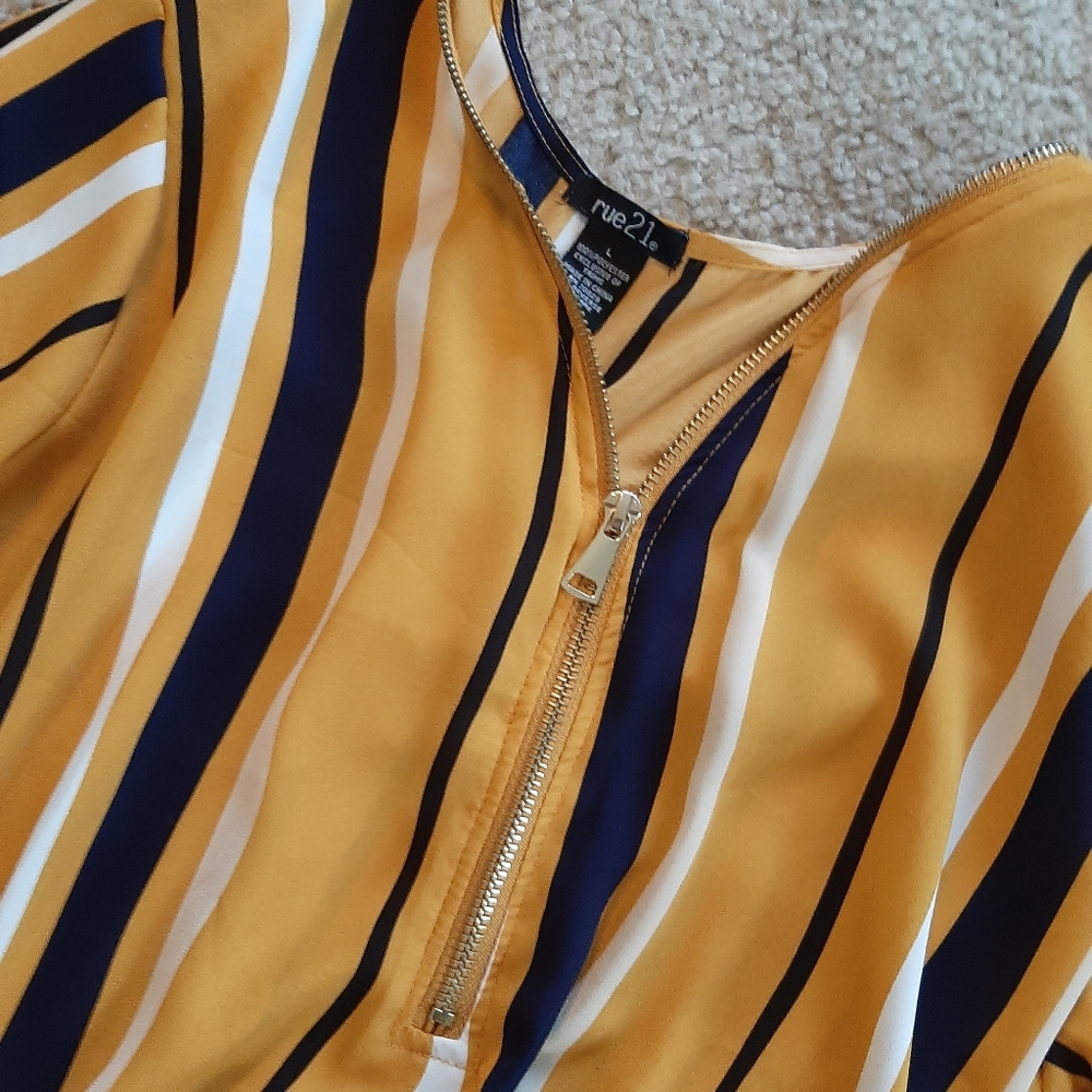 yellow striped blouse - Picture 6 of 10